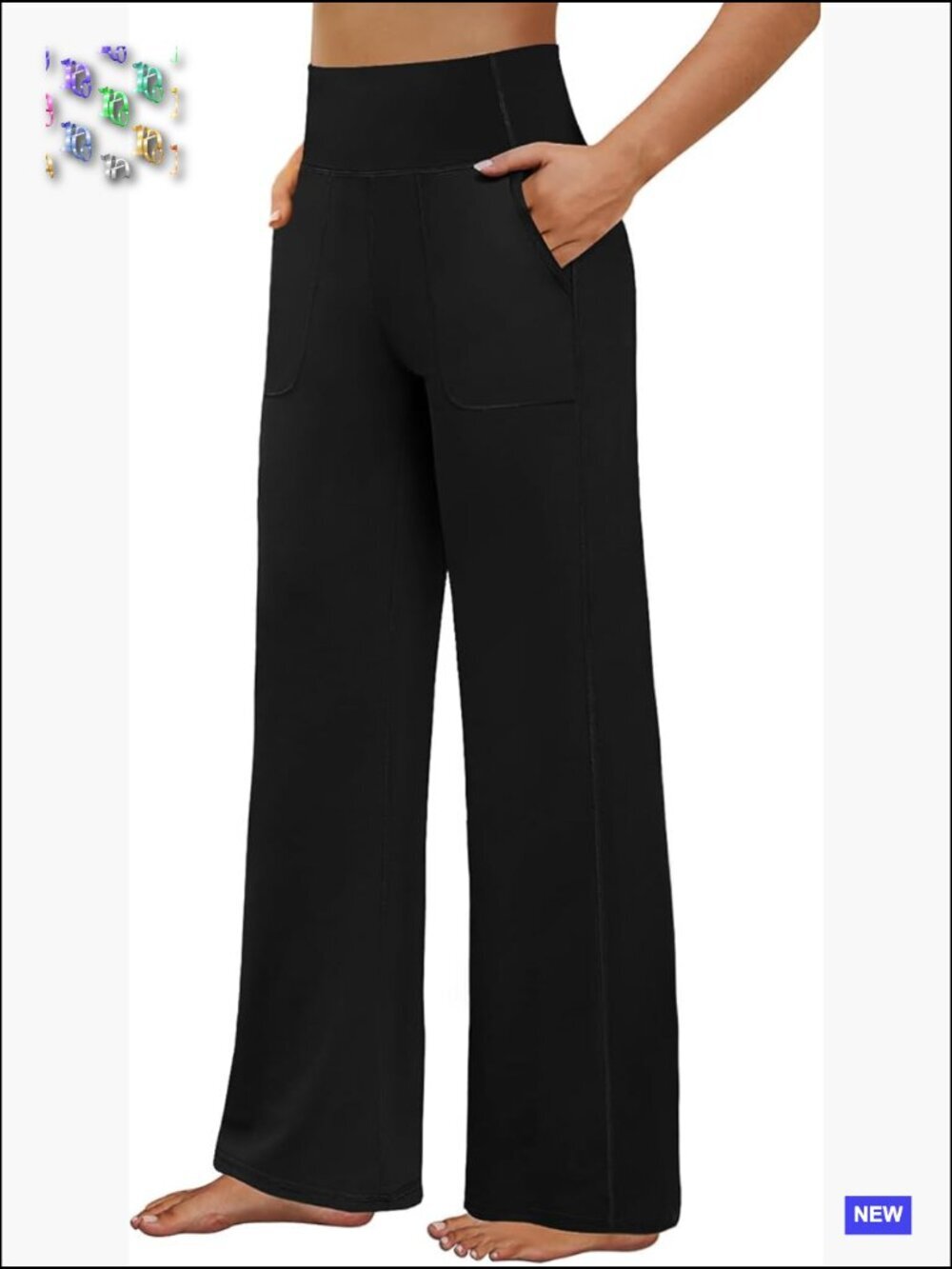 Wide Leg Yoga Pants High Waist Stretch Lounge Sweatpants with Pockets